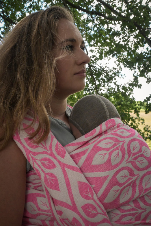 Yaro Ringsling  La Vita Duo Fluo Pink Wool Blend