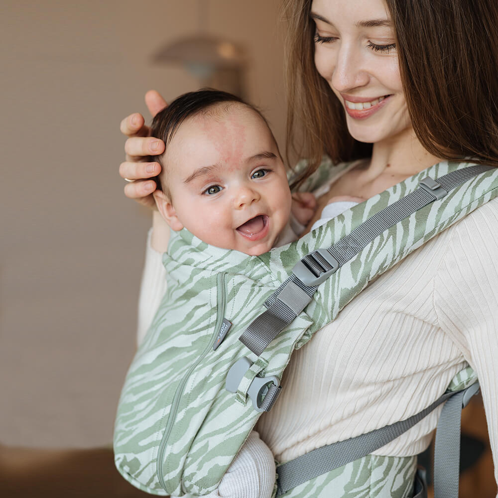 Love & Carry - ONE Babytragen Bio-Baumwolle / Bambusviskose - Zitronengras