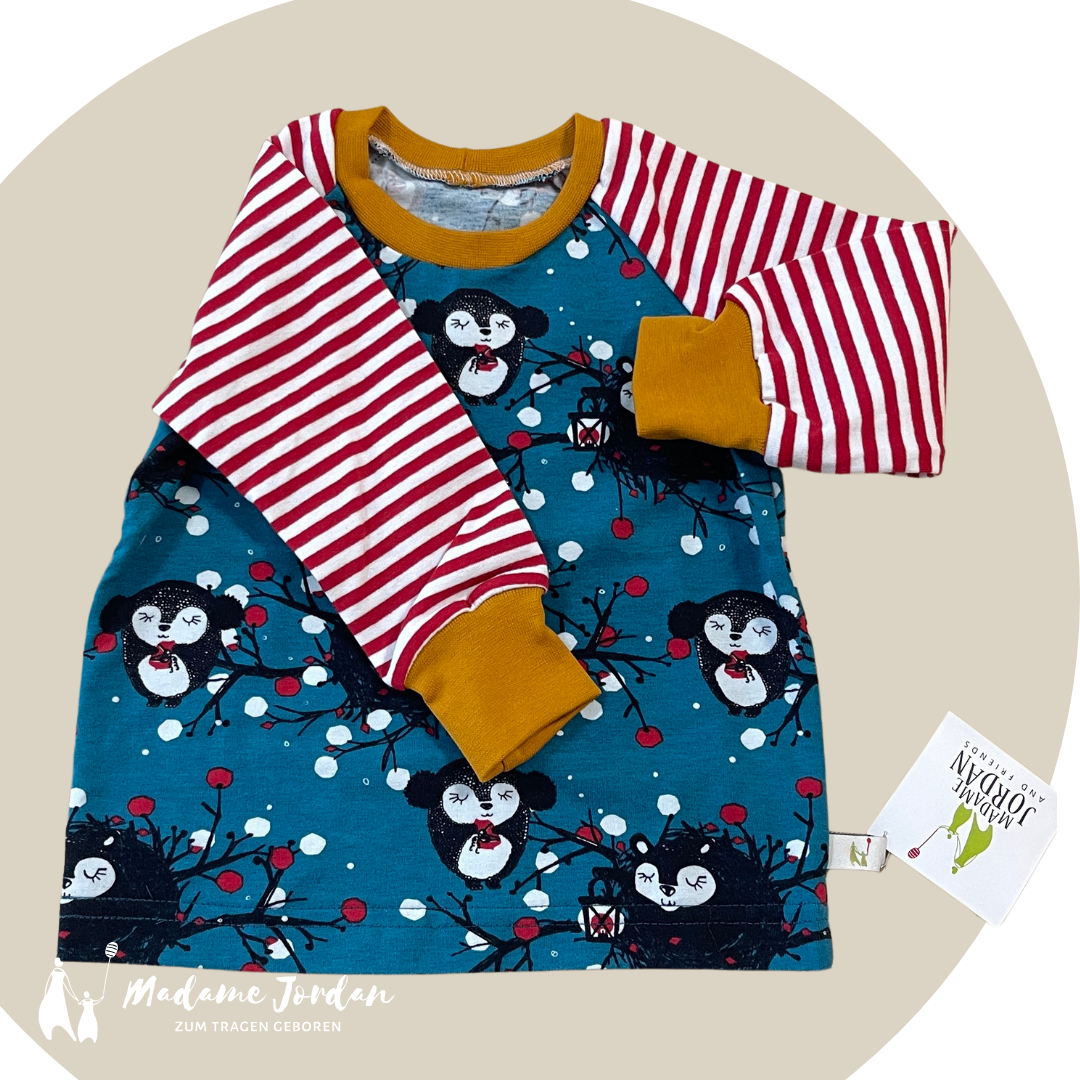 Raglanshirt Langarm - Sirii in Schneeballschlacht Gr. 74/80