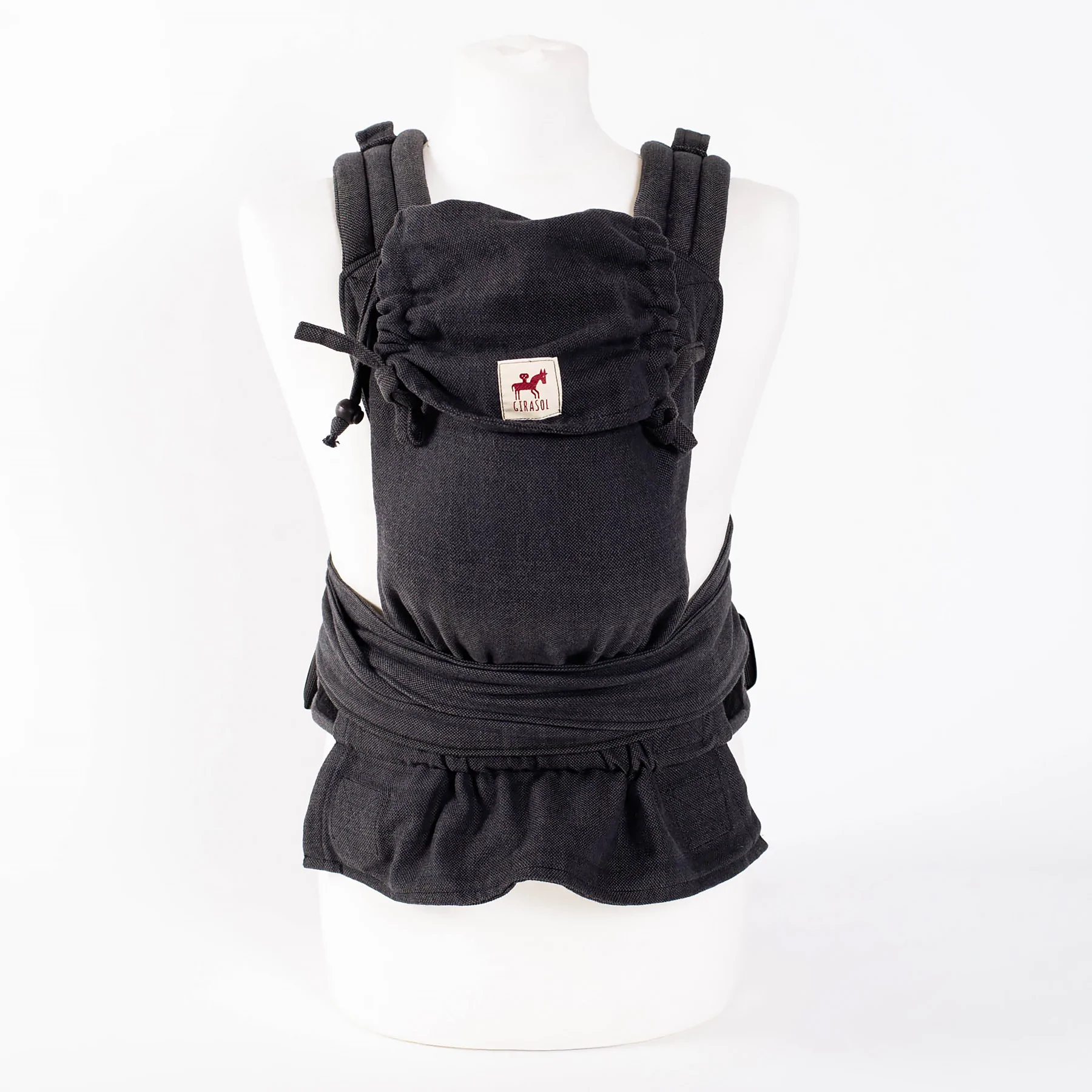 Girasol MySol - Babytrage ab Geburt - Hüftgurt mit Schnalle - Simple Black