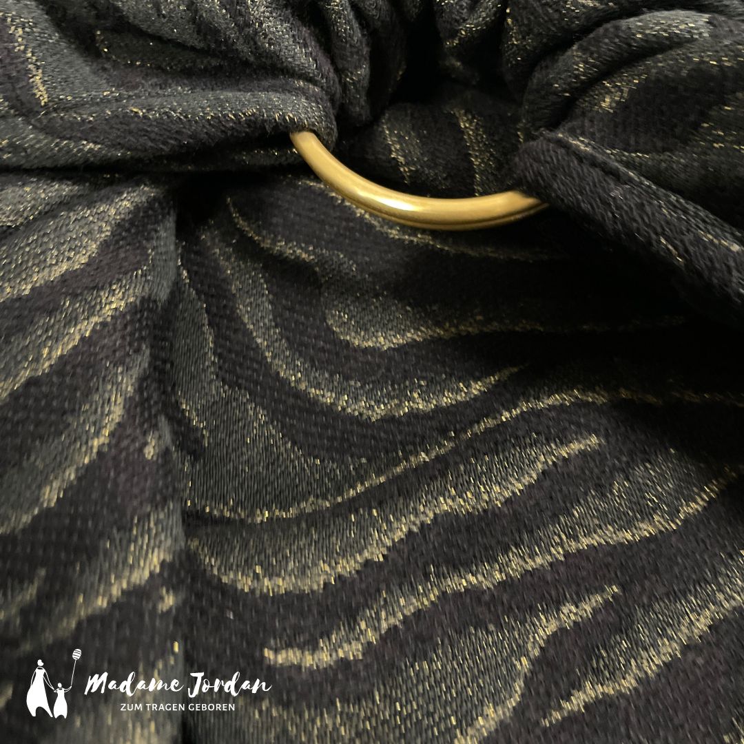 Yaro Ringsling -  Tiger Puffy Black Gold Cashmere Glam