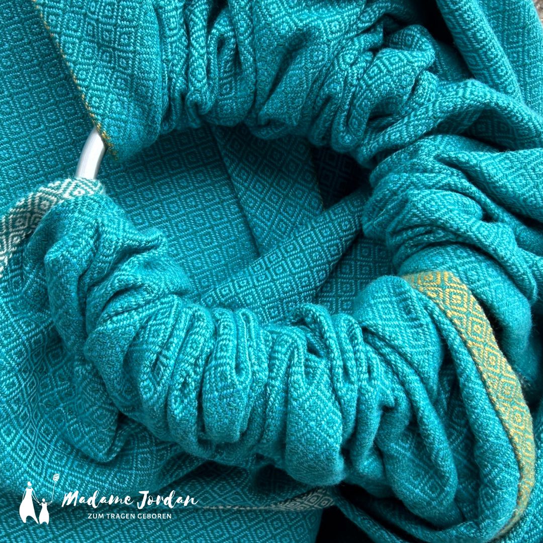 Ringsling für Zwillinge /Twins - Blautanne Diamant