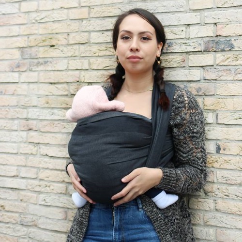 Yaro Tragetuch - Newborn grey/black