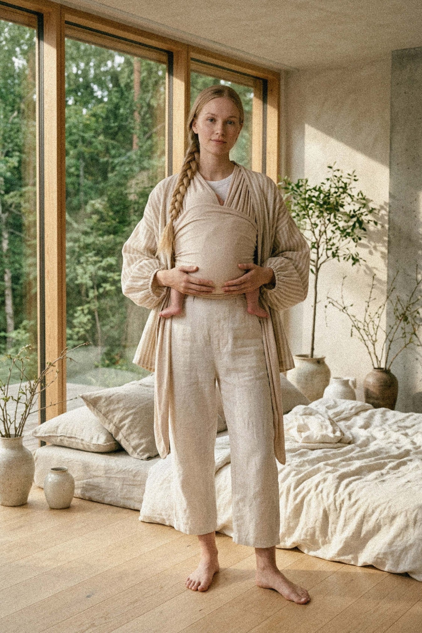 CUDDLE BAND 2 LINEN Baby-Tragetuch - Oat