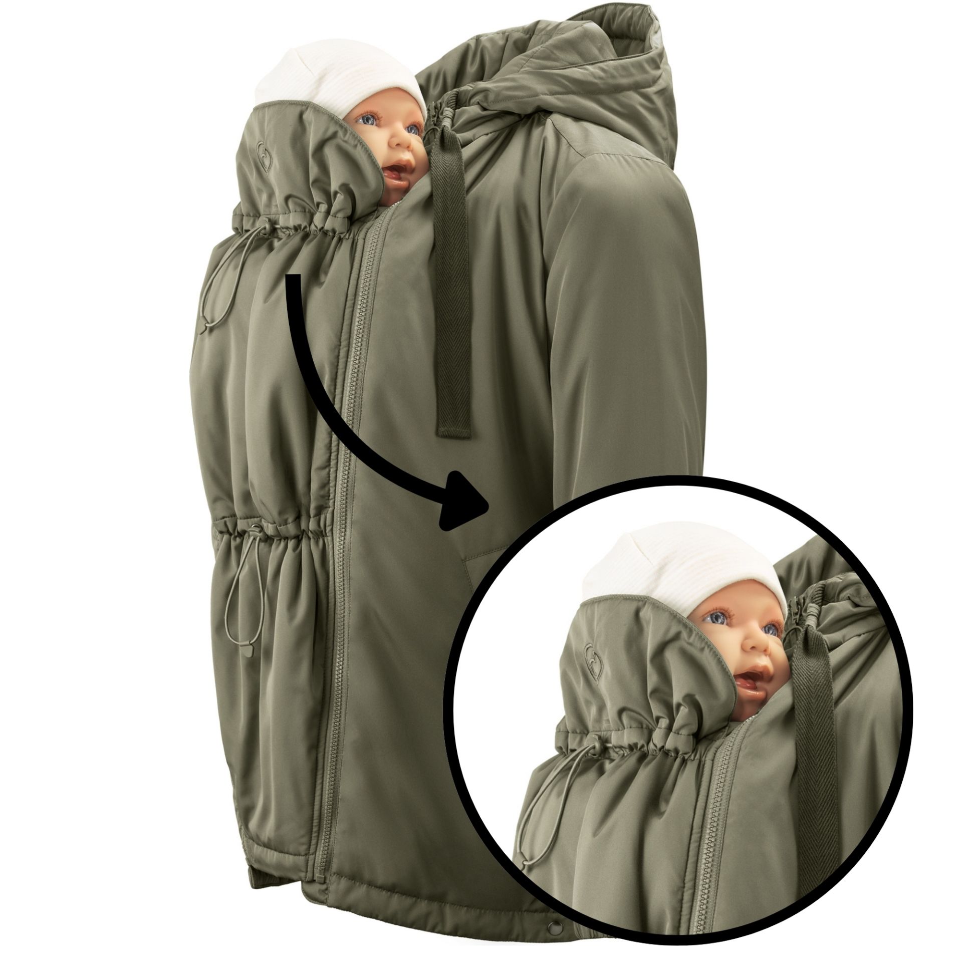 Mamalila Tragejacke Boston - olive Gr. M