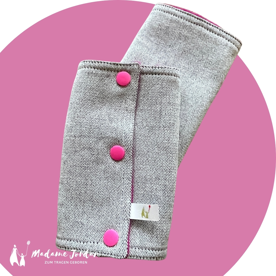 Gurtschoner - pur grau / pink