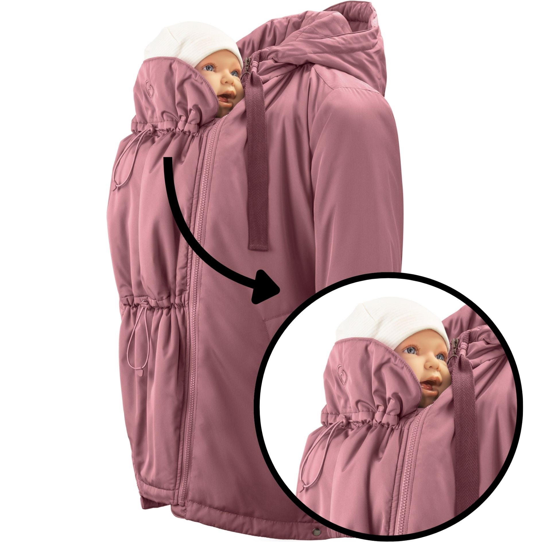Mamalila Tragejacke Boston - dark rose Gr. M