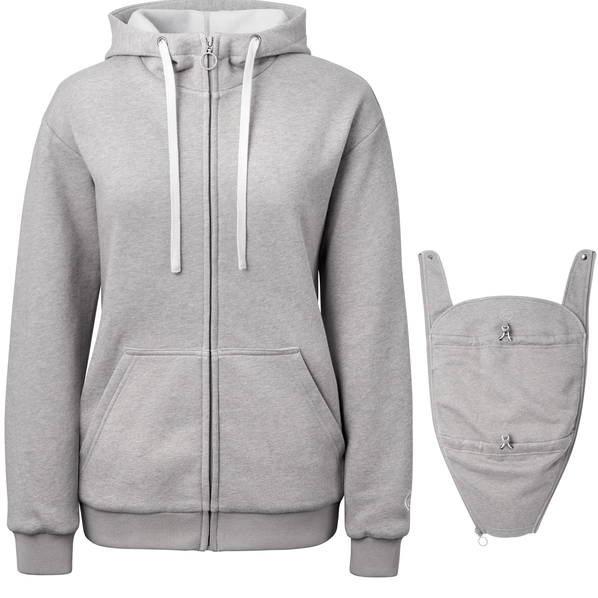 Mamalila Sweat-Tragejacke London - grau Gr. XS