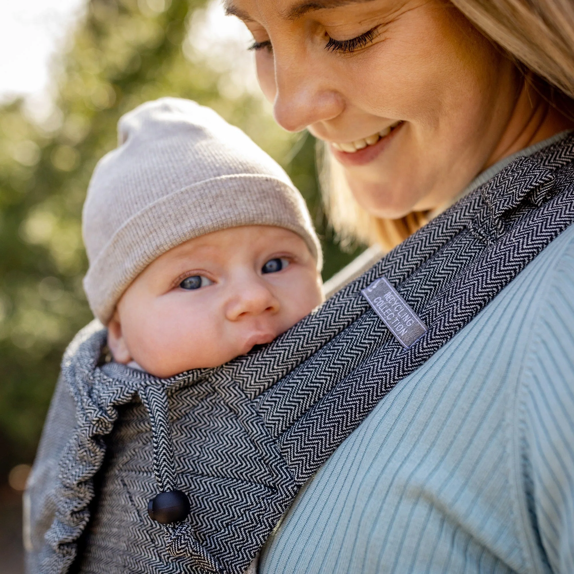 Girasol MySol - Babytrage ab Geburt - Hüftgurt mit Schnalle - Tweed