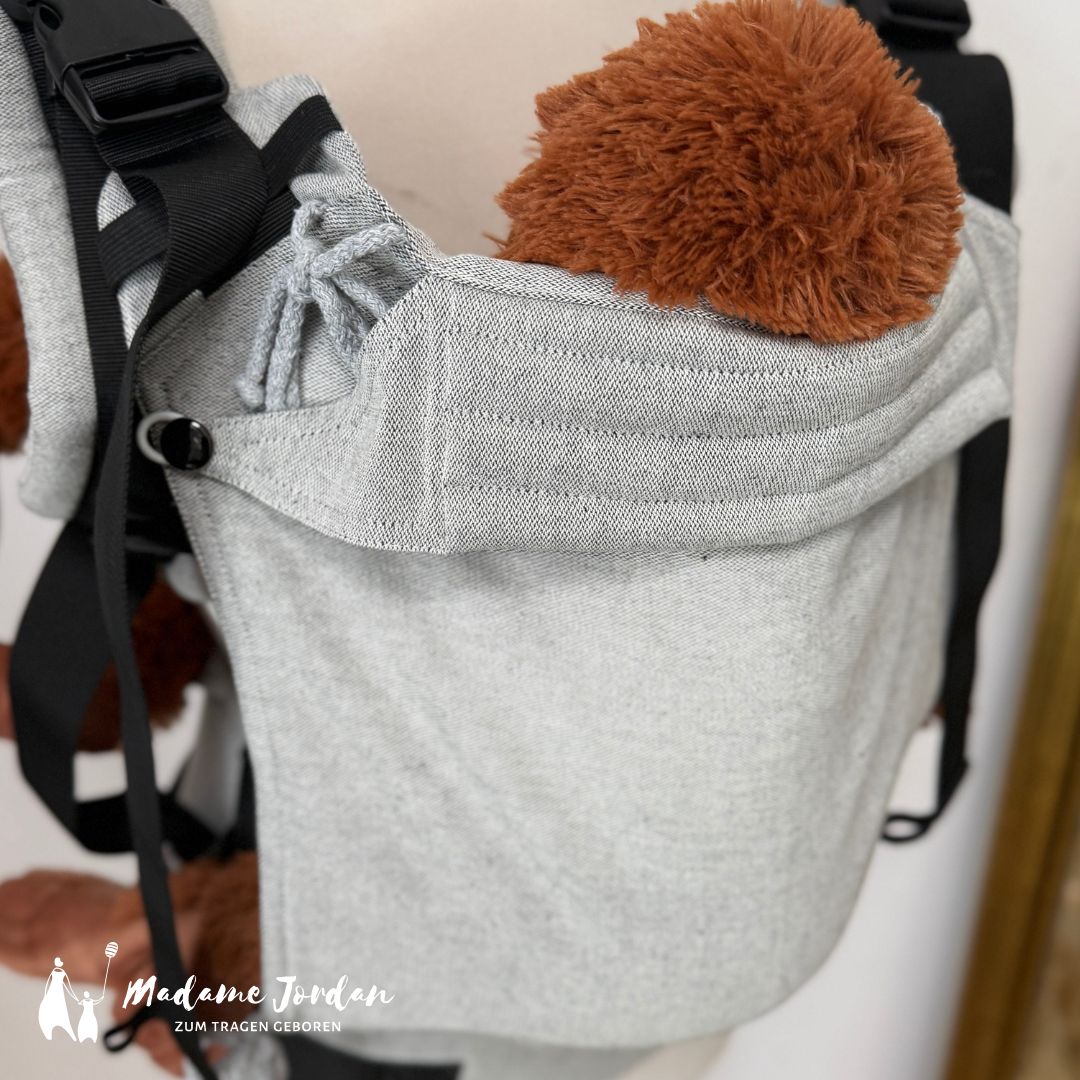 Twinset - Mr X & Twin Rückenteil - Fullbuckle Babytrage für Zwillinge - pur grau Gr. 1 ab Geburt (55/60 cm) 