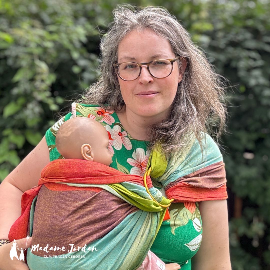 G Rasool Rin Girasol Exclusive Ringsling - Regenbogen mit Hybridschulter - gelb ...