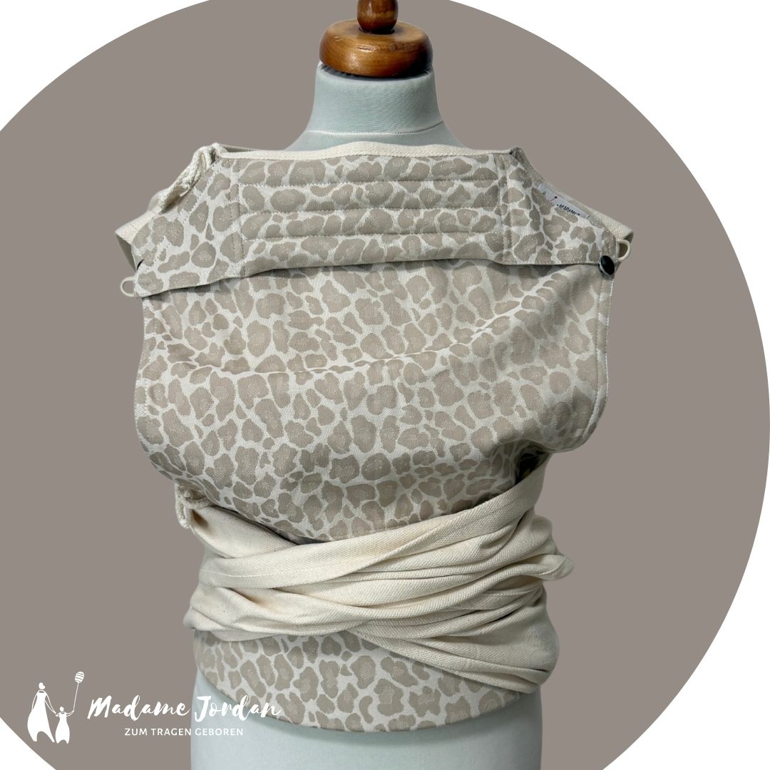 Wrap Conversion Mei Tai Halfbuckle - Leo creme ab Geburt Gr. 1