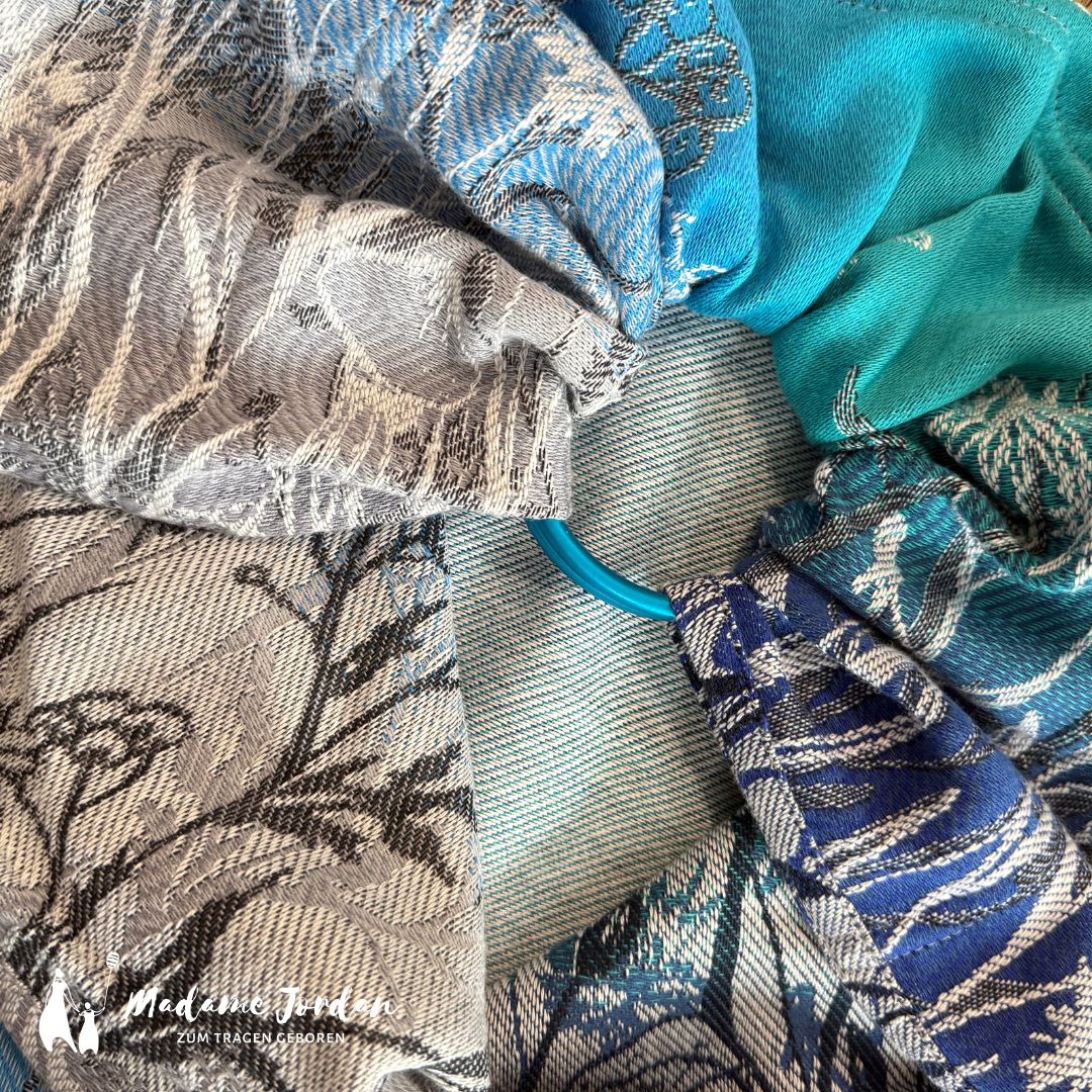 Yaro Ringsling - Meadow Duo Aqua Grad Black White Seacell